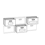 File cabinet drawers vector drawing