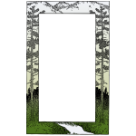 Vector graphics of mountain themed frame