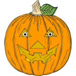 Fresh Halloween pumpkin vector clip art