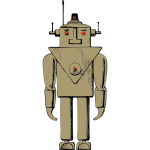 Electric robot vector drawing
