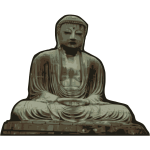 Vector illustration of statue of Buddha