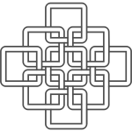 Clip art of square Celtic knots