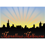 Marvellous Melbourne skyline background vector image