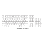 Vector image of full PC keyboard template for defining key mappings