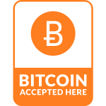  Bitcoin accepted label door sticker