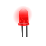 Red LED lamp