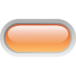 Pill shaped orange button vector graphics