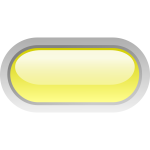 Pill shaped yellow button vector illustration