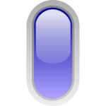 Upright pill shaped blue button vector graphics