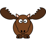 Cartoon moose vector image