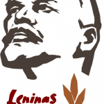Lenin portrait silhouette