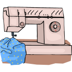 Sewing machine vector drawing