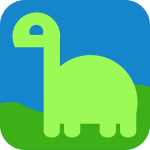 Green dino avatar icon vector illustration