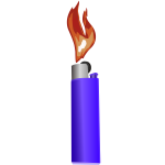 lighter with flame export