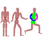 Human figures exercising