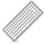 Grey computer keyboard