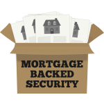 Mortgage backed security sign vector illustration