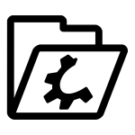 Open folder icon symbol