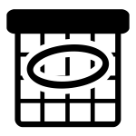 Vector image of primary schedule black and white icon