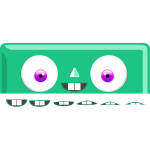 Vector illustration of cute box monster character