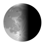 Vector image of half moon
