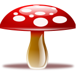 Mushroom with shadow