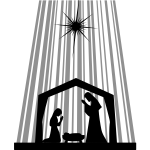 Nativity silhouette vector image