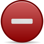 Negative red icon