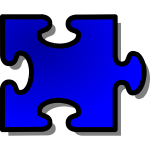 nicubunu Blue Jigsaw piece 4