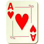 Ace of hearts vector graphics