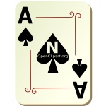 Ace of spades playing card vector illustration