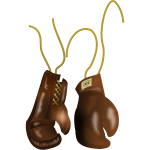Vector graphics of antique boxing gloves