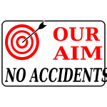 Sign for a campaign against accidents vector illustration
