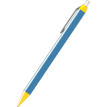Blue pen vector drawing