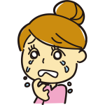 Crying female vector image