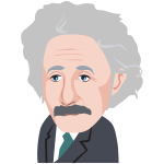 Albert Einstein cartoon image