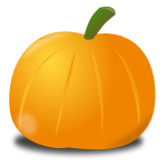 Pumpkin with shadow vector image