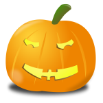 Puzzled pumpkin vector clip art