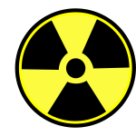 Radioactive warning label vector clip art