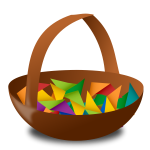 Empty Easter basket vector illustration