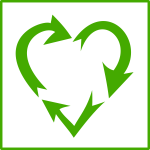 Green recycling symbol