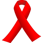 Red awareness ribbon