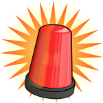 Red signal light vector image