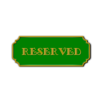 Vector clip art of green reserved plate