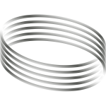 Vector image of oval shaped metal lines with gradient