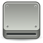 Optical drive vector icon