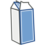 Vector image of milk in carton