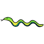 Green snake vector image
