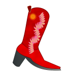 Red cowboy boot vector image
