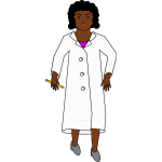 African-american female scientist vector image